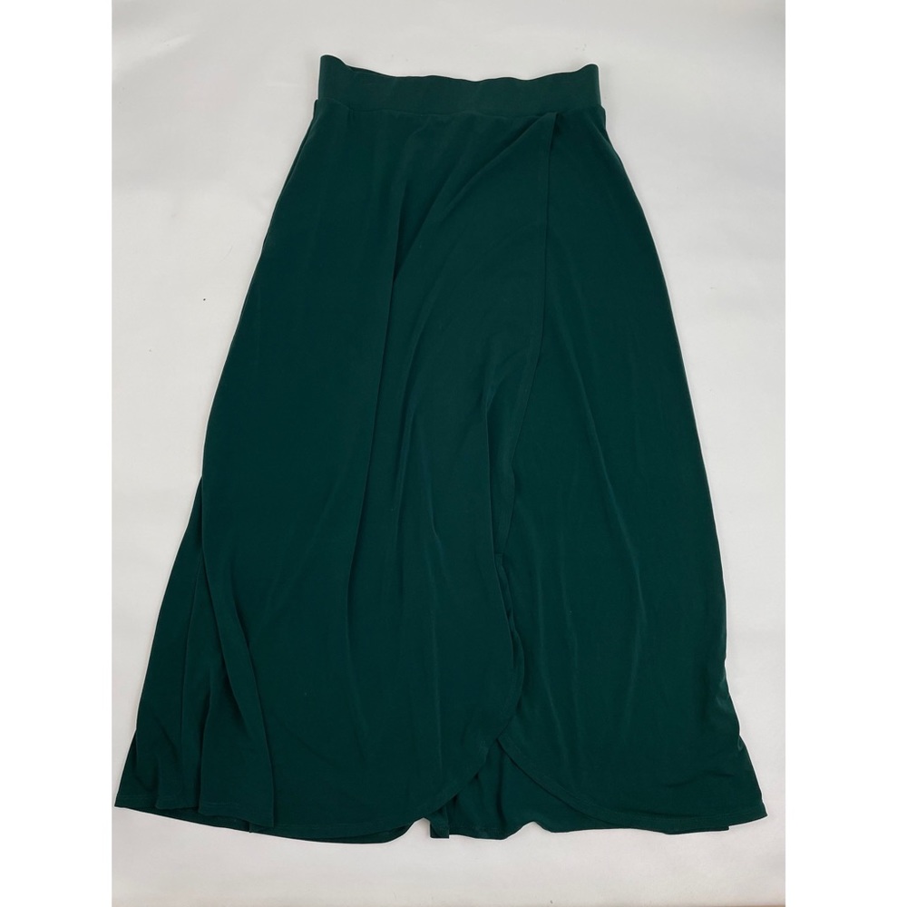 Leota Odelia Faux Wrap Green Maxi Skirt Medium